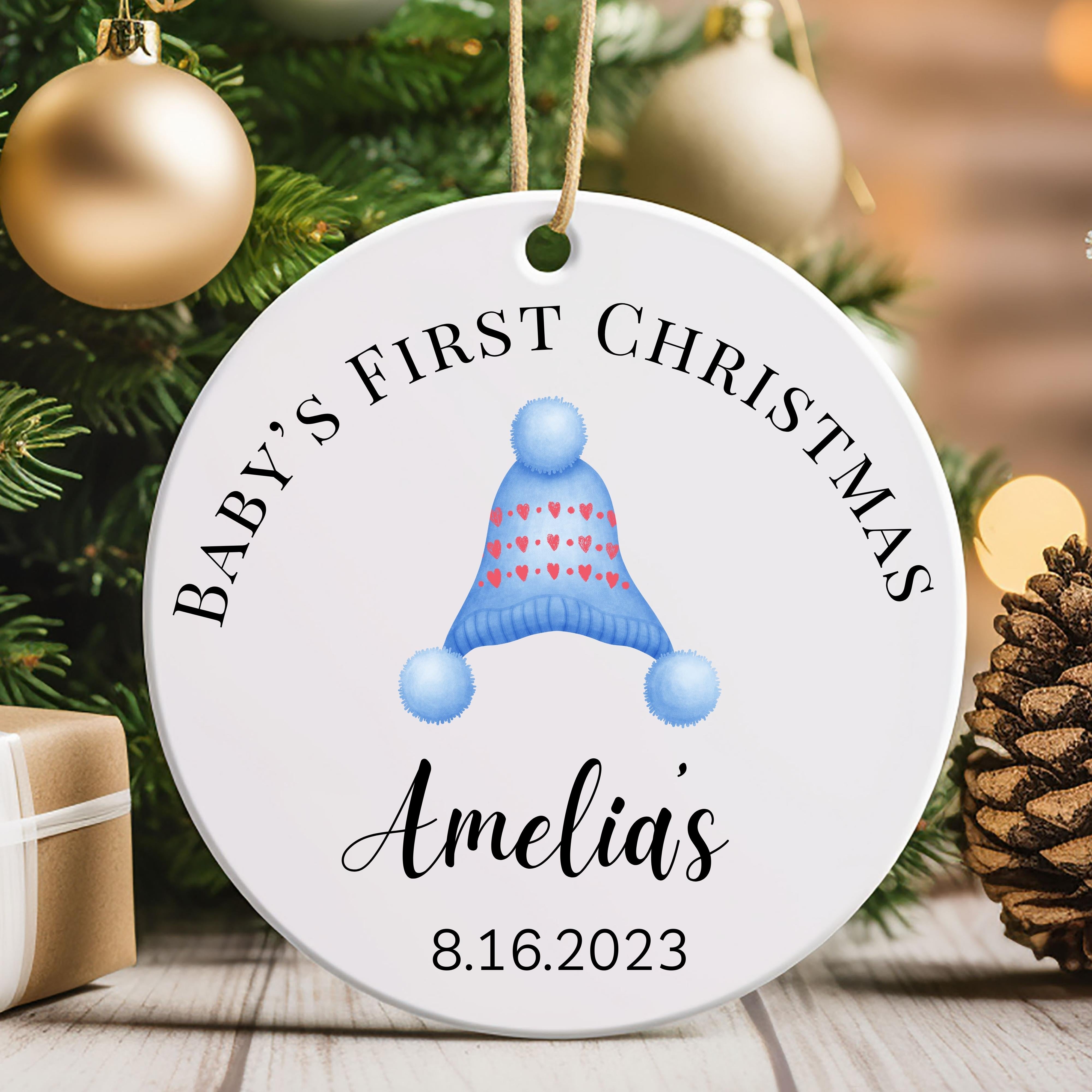 Baby's 1st Christmas Ornament Custom Photo Baby's 1st